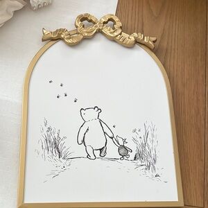 Winnie the Pooh Gold Framed Wall Art Decor